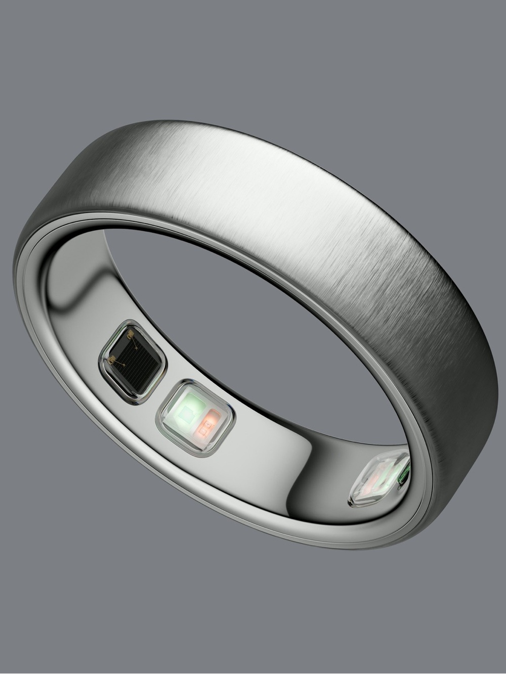 Oura ring 4 size 9 brushed silver